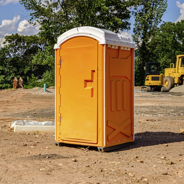 what is the maximum capacity for a single porta potty in Akron